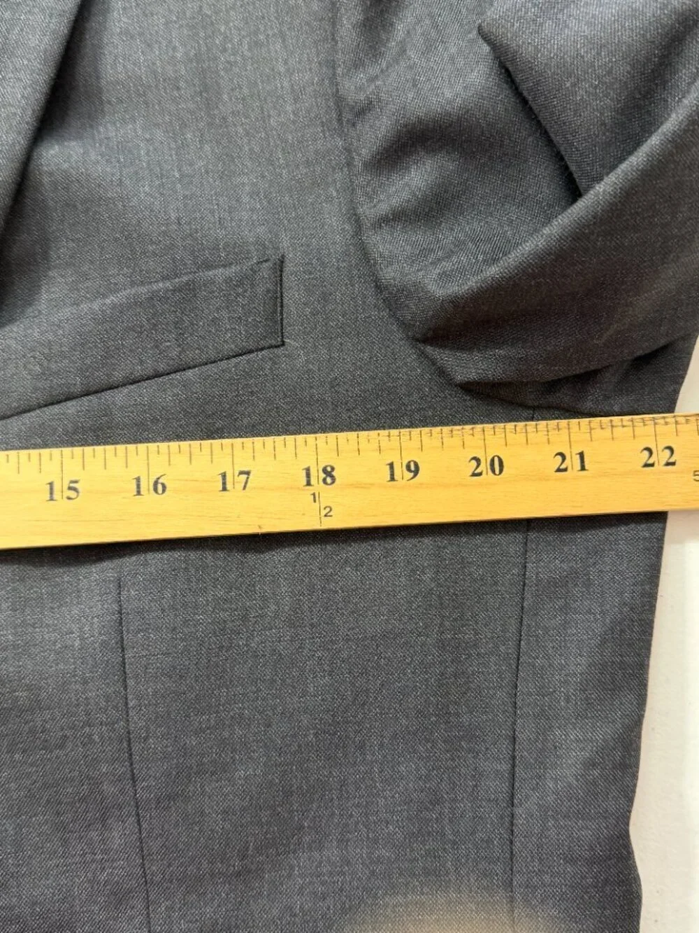 Indochino Charcoal Gray 100% Wool Blazer 42R Tailored Custom Suit Jacket Men